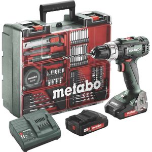 Metabo BS 18 L 18V Li-Ion accu schroef-/boormachine set (2x 2,0Ah accu) in koffer incl. 73-delige accessoires set