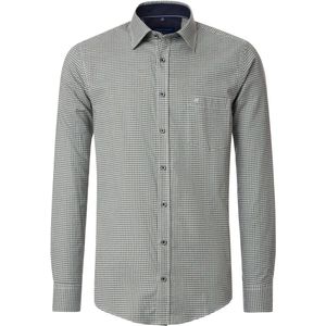 CASA MODA - Sport Comfort Fit Overhemd - Groen Geruit - Strijkvriendelijk