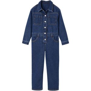 Vertbaudet - Jumpsuit - Denim - Workerstijl - Voor Meisjes