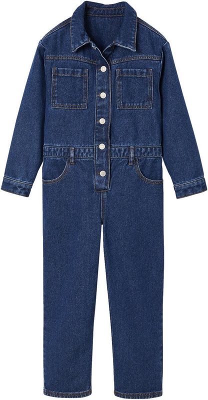 Vertbaudet - Jumpsuit - Denim - Workerstijl - Voor Meisjes