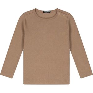 Sweet Petit peuter shirt Robin - Unisex - Taupebrown - Maat 92