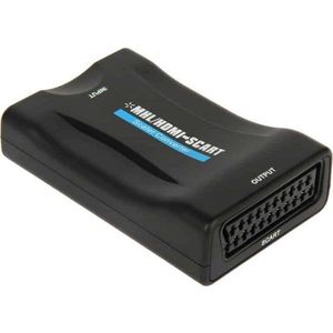 MINI MHL / HDMI NAAR SCART Video Converter Scaler (EU Plug) (zwart)