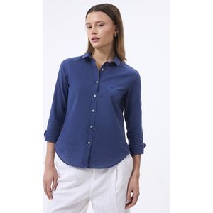 Felix Hardy - Overhemd - Indigo - Linnen Katoen Blend