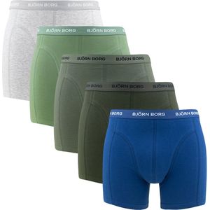 Bjorn Borg - Boxers Cotton Stretch 5-Pack Groen - Heren - Maat M - Body-fit