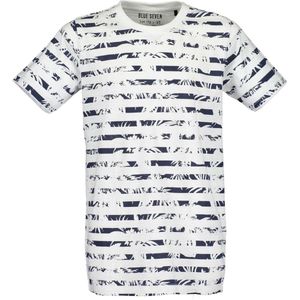 Blue Seven - T shirt Wit/Zwart Jongens - Maat 164