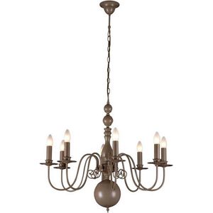 Hanglamp Brugge 8 - taupe - 8x40w E14