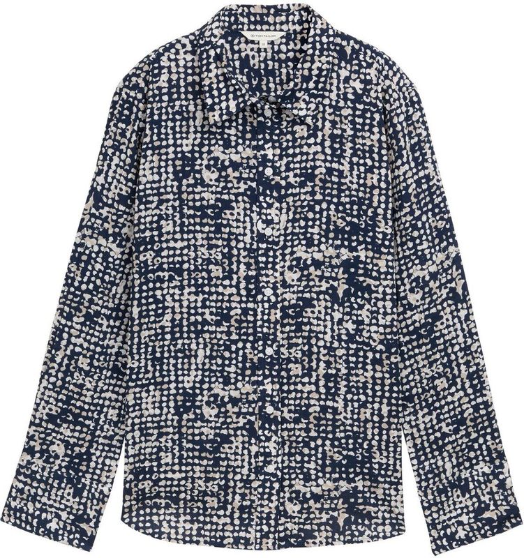 TOM TAILOR - Blouse - Beige - Klassieke Blouse - Lange Mouw