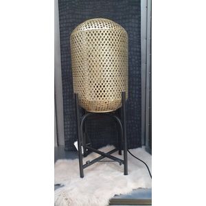 Countryfield tafellamp Zackari goud op metalen poot