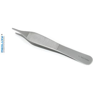 Medluxy - Pincet Adson - 1 x 2 Tanden - 12 cm - EHBO Verpleegkunde Hechtpincet Chirurgische Pincet Weefsel Pincet Tissue Forcep Pince Burcelles