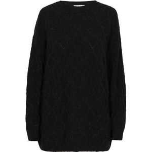 usha - Jumper - Trui - Ronde Hals - Lange Mouwen - Ingewikkeld Structuurpatroon