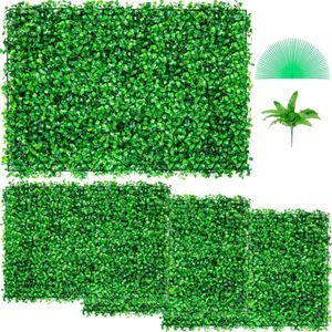 Kunstmatige Buxus Heggen Panelen 4 Stuks 61 X 40,6 Cm Kunstmatig Hegpaneel