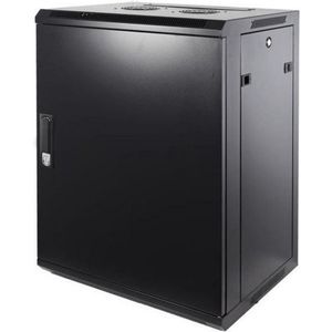 DSIT 15U wandkast met metalen deur 600x450x770mm (BxDxH) - serverbehuizing - serverrack - serverkast - 19 inch