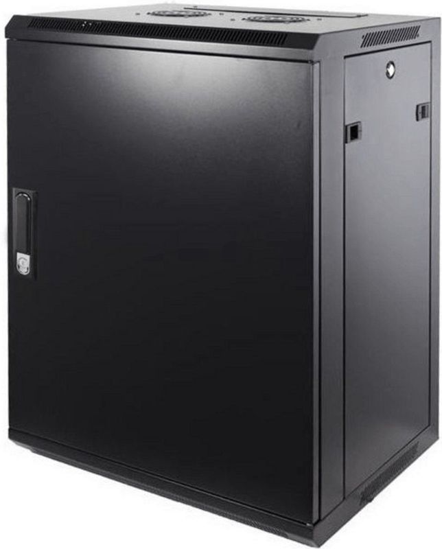DSIT 15U wandkast met metalen deur 600x450x770mm (BxDxH) - serverbehuizing - serverrack - serverkast - 19 inch