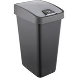 keeper Premium afvalbak met klapdeksel, Soft Touch, 45 l, 40 x 30 x 61,5 cm, magne, grijs (grafiet)