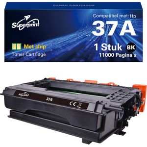 Superprint 37A Toner geschikt voor HP 37A CF237A 37X CF237X - Zwart