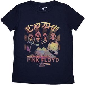 Pink Floyd - Japan Poster Dames T-shirt - S - Donkerblauw