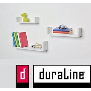 Duraline U-Wandplank S/3 Wit PVC 42x10x10cm 6pp