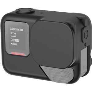 Voor Insta360 Ace Pro 2 PULUZ Body Siliconen Beschermhoes met Lensdop en Riem (Zwart)