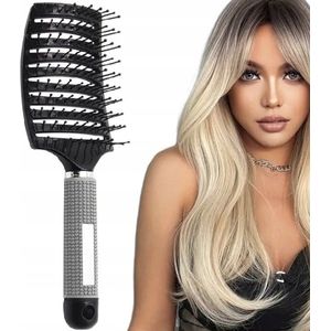 Ventilatie Haarborstel: Ontklitten, Masseren & Stijlen - Zwart