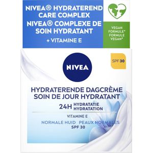 NIVEA Essentials Hydraterende Dagcrème - Gezichtscreme - Normale tot gemengde huid - SPF 30 - Met vitamine E en lotusextract - 50 ml