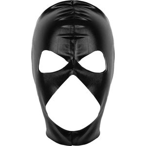 BDSM Masker - Zwart - Erotisch bivakmuts - Kunstleer - PU Leather - Zwart - Seks - Bivak