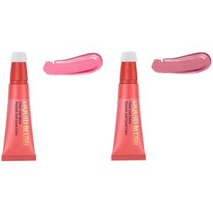 2 Blusher Creams, 10ml, vloeibare blusher, hydraterend, zijdezacht en gemakkelijk aan te brengen, voor stralende wangen