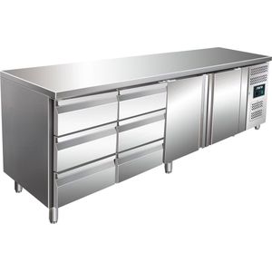 Koeltafel | 2 deuren en 6 laden | Compressor uitneembaar | Saro | 323-10725