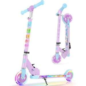 Lichtgewicht Kinderstep met LED Wielen - Verstelbaar en Opvouwbaar - Voor Kinderen van 3-12 Jaar