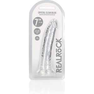 REALROCK - 7 INCH - dildo - met zuignap - transparant - ribbels