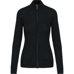 Kariban Dames cardigan met rits K962 - Black - XL