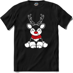Rendier Buddy - T-Shirt - Heren - Zwart - Maat M