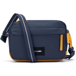 Pacsafe GO Crossbody - 2.5 L - RFID-blokkerend - Anti-diefstal Tas - Waterafstotend - Geschikt voor 7-inch tablet - Beveiligde Tas - Festival Tas - Reistas - Schoudertas - Turn & Lock Security Hooks - Gerecycled Polyester - Blauw