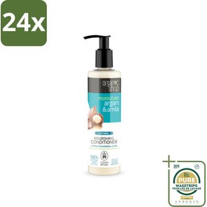 Organic Shop - Conditioner Argan & Amla - Hydraterend en Verzorgend - 280 ml - Voordeelverpakking - 24 stuks - Glans conditioner - Voedende conditioner