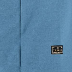 Twinlife Heren Sweater met Rits Gebreid- Trui - Comfortabel - Herfst en Winter - Blauw - 2XL