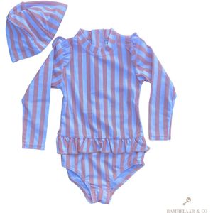 Rammelaar&Co UV-Badpak Soft Stripes – Badpak Meisjes – Maat 18-24 maanden