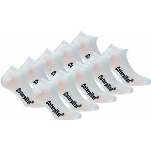 Caterpillar - Herensokken - Wit - Enkelhoogte - 10 Paar - Katoen