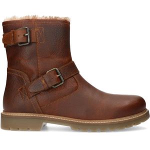 Manfield - Heren - Cognac leren boots - Maat 46