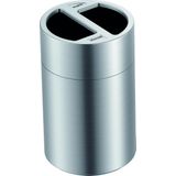 Afvalbak open top 60 + 60 liter aluminium