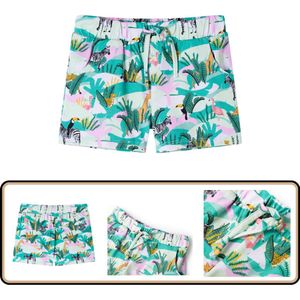 Kindershorts lichtmint met trekkoord maat 104 Kindershorts - Kindershorts - Kinderkleding - Kinderkled