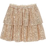 Meisjesrok - Goud - Met Ruches - Met Pailletten - Voor Kerst