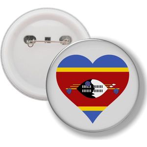Button Met Speld - Hart Vlag Eswatini