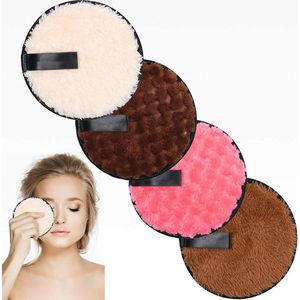 Premium Herbruikbare Wattenschijfjes |Make Up Remover Doekjes | Wasbare Make Up Pads | 4 STUKS | Wasbare Wattenschijfjes |Wattenschijfjes Herbruikbare |