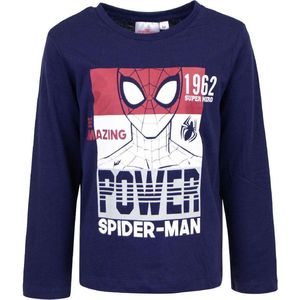 Marvel Spiderman shirt - Lange mouw - POWER - Navy - maat 98 (3)