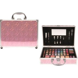 Casuelle Make Up Koffer Roze Met Vlinder FInish