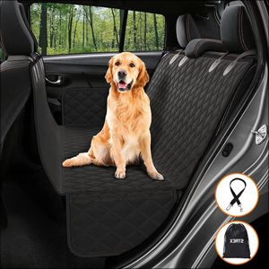 Hondendeken Auto Achterbank en Kofferbak - Beschermhoes voor Honden - 137 x 147 CM - Incl. Hondenriem en Opbergzak - ZWART