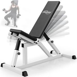 Verstelbare Gewichtsbank - 200 kg Max. Belasting, Zacht Gewatteerd - Multifunctionele Ab Workout Bench voor Thuisgym