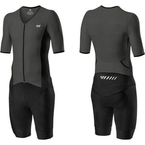 Heren Korte Mouwen Trisuit - Hoogwaardig Triatlonpak voor Ironman en Triathlon