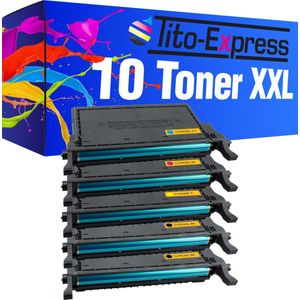 PlatinumSerie® set 10 toner XXL alternatief voor Samsung CLP-620 cyaan magenta yellow black