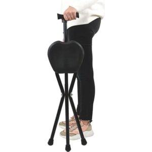 Lexium Wandelstok Met Zitje - Zitstok - Wandel Zitstok - Wandelstok Met Zitje Opvouwbaar - Wandelstok Voor Senioren