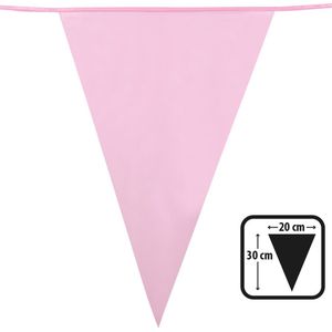 Boland - PE vlaggenlijn lichtroze Roze - Geen thema - Babyshower - Feestversiering